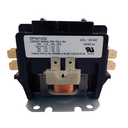 Contactor, 40A, 120V, 2 Pole MPN:DP401202