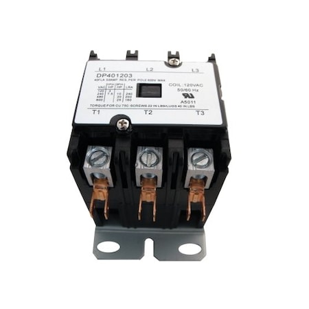 Contactor, 40A, 120V, 3 Pole MPN:DP401203