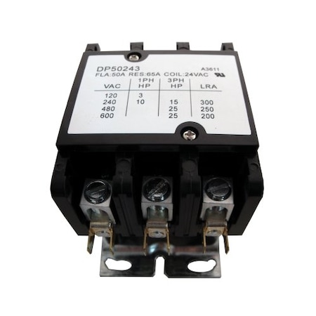 Contactor, 50A, 24V, 3 Pole MPN:DP50243