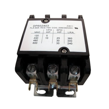 Contactor, 60A, 240V, 3 Pole MPN:DP602403