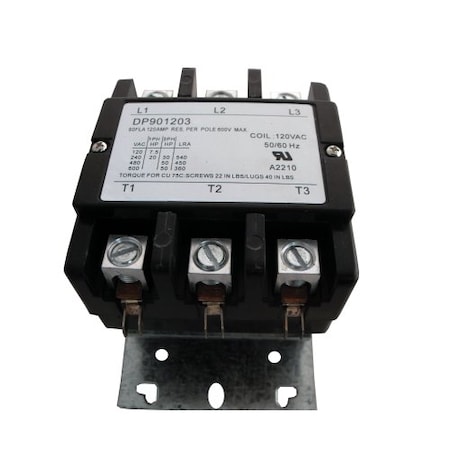 Contactor, 90A, 120V, 3 Pole MPN:DP901203