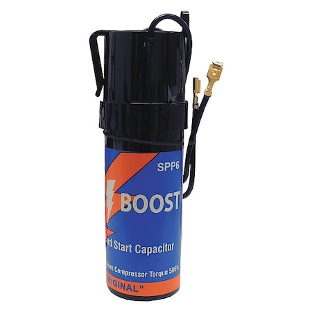 Hard Start Kit For PSC & CSIR Compressors, 90-277V, 1/2-10 hp, 500% Torque Increase, 2 Wires MPN:SPP6