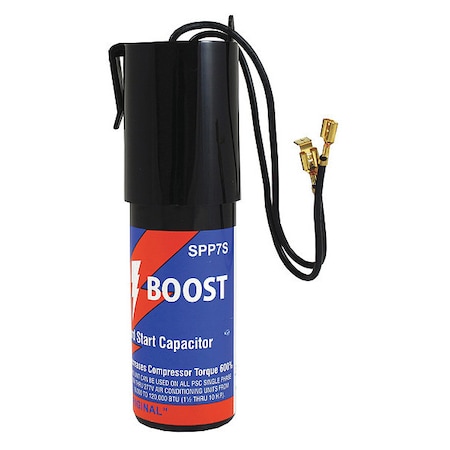 Hard Start Kit, Relay and Start Capacitor, 90-277, Single, 1-1/2 to 10 MPN:SPP7S