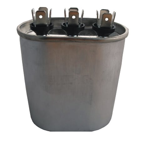 Oval Dual Run Capacitor, CD55+10X370 MPN:CD55+10X370