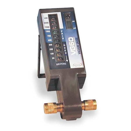 Vacuum Gauge, LED, Brass, Visual MPN:VG60