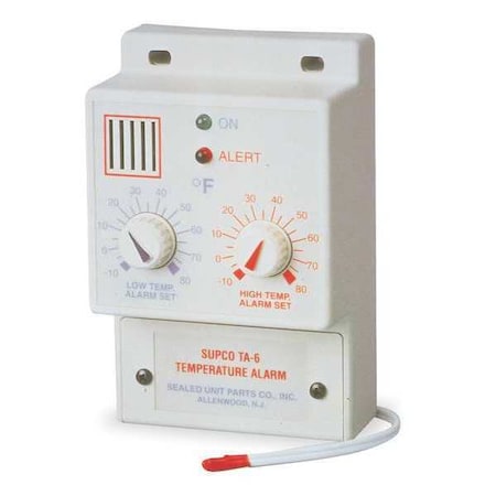 Temperature Alarm, -10 to 80F, 120VAC MPN:TA-6