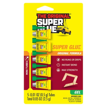 Instant Adhesive, Super Glue Series, 0.05 fl oz, Tube 5 PK MPN:11710551