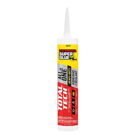 Epoxy Adhesive, Total Tech Series, White, 9.8 oz, Cartridge MPN:11711001