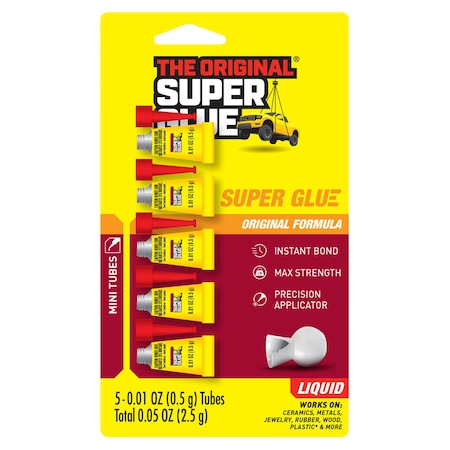 Instant Adhesive, 0.05 fl oz, Tube, Clear, PK5 MPN:15175-12