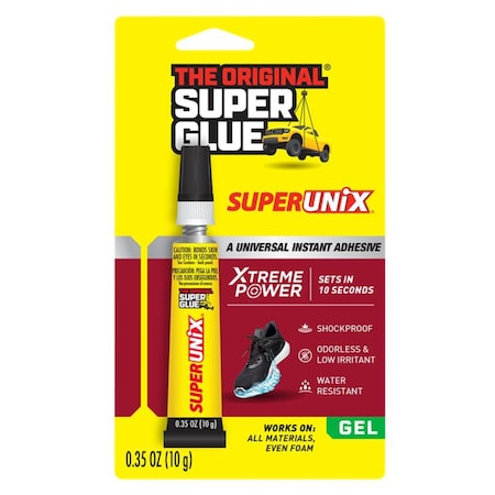 Glue Gel, SUPERUNIX Series, Clear, 0.07 oz, Tube MPN:90015