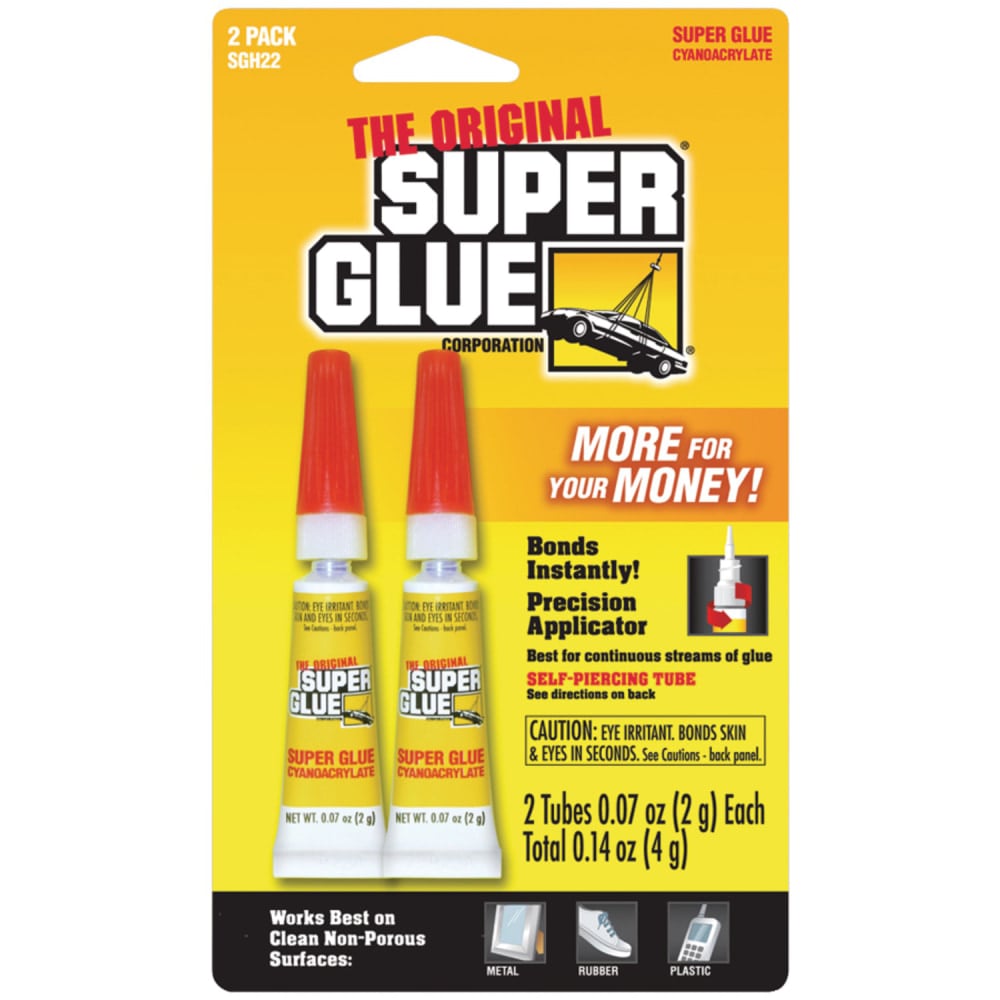 The Original Super Glue Gel Double Pack 2 / Pack Clear, SGH2212 MPN:SGH22-12