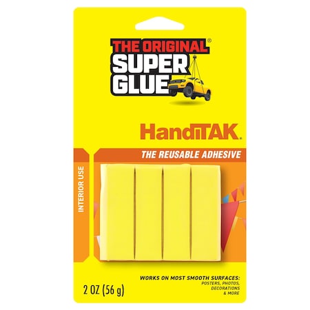 Mounting Putty, 1 oz Container Size, Strips, HandiTak, Yellow MPN:HT-12