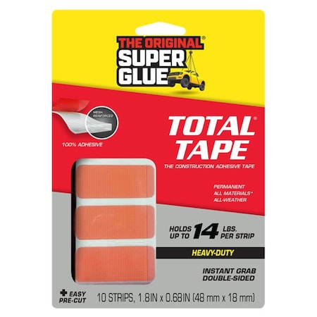 Double-Sided Foam Tape, 11/16 in W, 1 13/16 in L, 1/16 in, Polypropylene Foam, Double-Sided MPN:90019