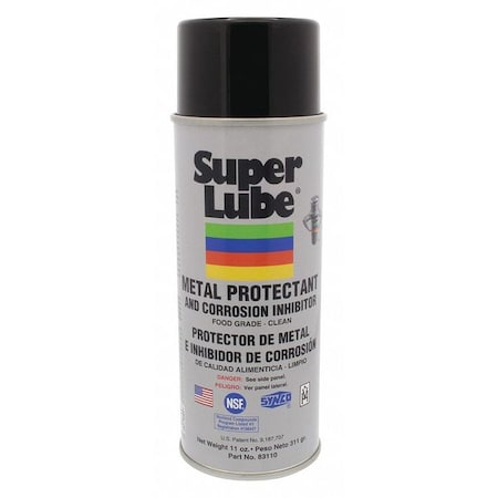 Food Grade Corrosion Inhibitor, Wet Lubricant Film, 11 oz, Aerosol Can, 120 Degrees F Max Op Temp MPN:83110