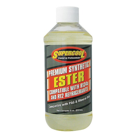 A/C Compressor Ester Lubricant, 8 oz, Bottle, Yellow MPN:E7