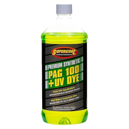 A/C Compressor PAG Lubricant, w/UV Dye Plastic Bottle Red/Yellow Tint MPN:P100-32D