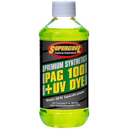 A/C Compressor PAG Lubricant, w/UV Dye Plastic Bottle Red/Yellow Tint MPN:P100-8D