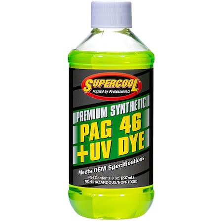 A/C Compressor PAG Lubricant, w/UV Dye Plastic Bottle Red/Yellow Tint MPN:P46-8D