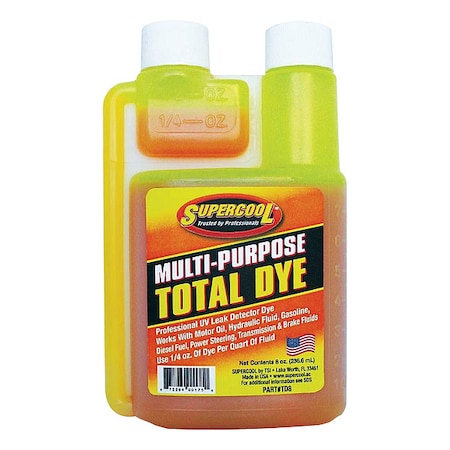 UV Fluid Leak Detection Dye, 8 Oz MPN:TD8