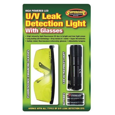 LED U/V Leak Detection Light, 7 in, Steel MPN:27408