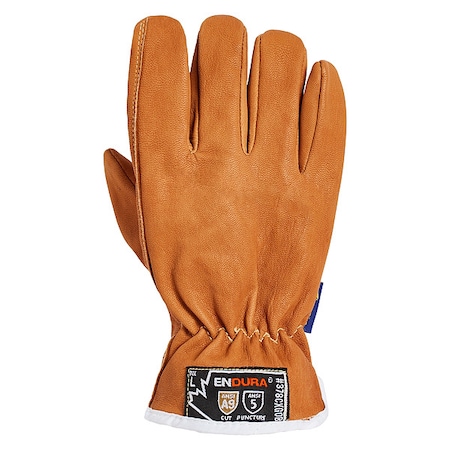 Leather Drivers Gloves, Shirred Slip-On Cuff, Keystone Thumb, Tan, L, 1 PR MPN:378CXGOB-L