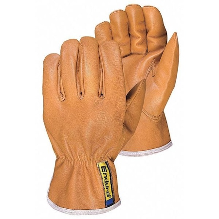 Leather Drivers Gloves, Goatskin, Shirred Slip-On, Keystone Thumb, Gunn Cut, Tan, S 12 PK MPN:378GOB-S
