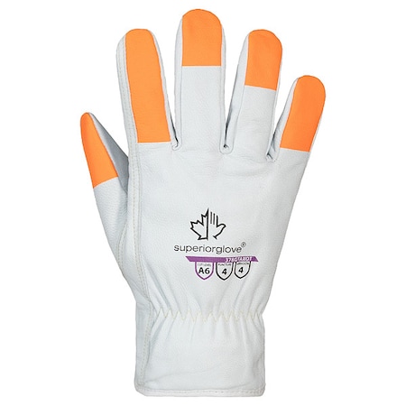 Leather Cut-Resistant Gloves, Cut Level A6, Nitrile, L 1 PR MPN:378GTAXOT-L
