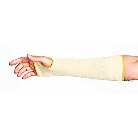 Cut-Resistant Sleeves, 18 in Length, Yellow, Shirred Slip-On Cuff MPN:KFGCMT18TH-L