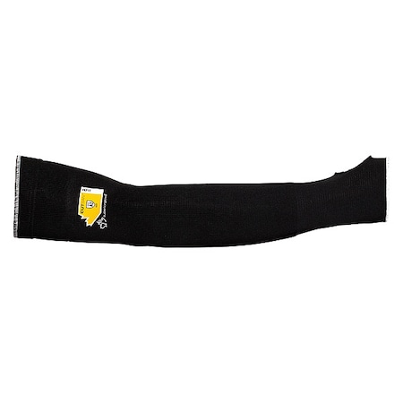 Cut-Resistant Sleeve, Cut Level A4, 18 in Length, Thumbhole, Black, L, PR MPN:KP1T18TH-L