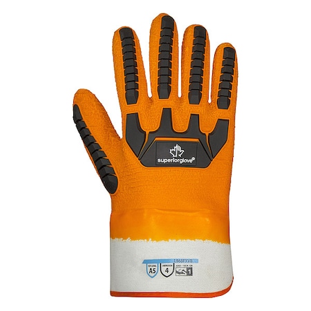 Not Applicable Chemical Resistant Gloves, Cotton, 9 1/2 in L, Not Applicable, Orange, 2XL, 1 PR MPN:L868FXVB-2XL