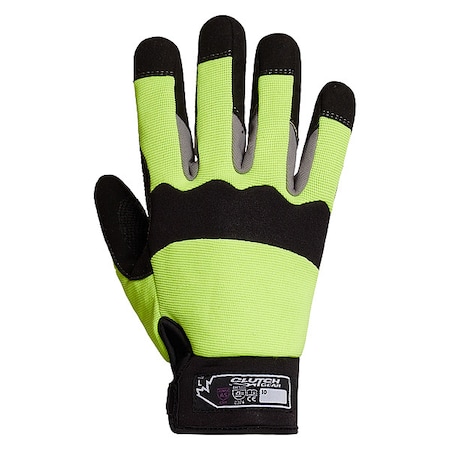 MXHV Mechanics Gloves, Synthetic Leather Palm, M, Black/Lime MPN:MXHV2PB-M