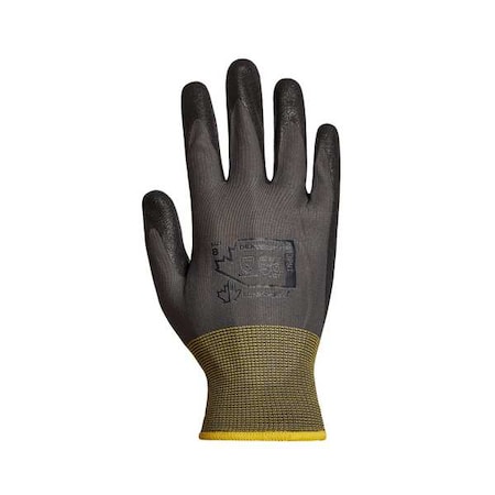 Coated Gloves, Microporous Nitrile, Smooth, Palm, 3 Abrasion Level, Gray, 2XL (11) 12 PK MPN:S13PNT-10