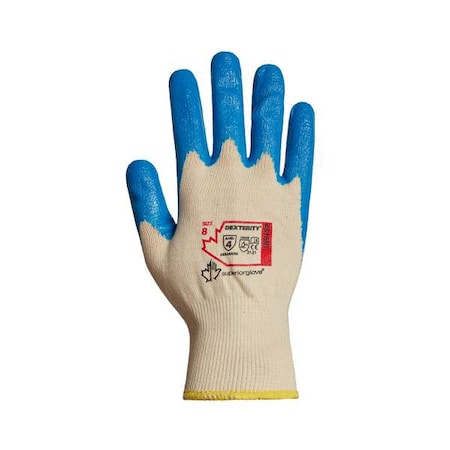 Coated Gloves, Nitrile, Smooth, 4-Mar, 4 Abrasion Level, Blue/White, S (7) 12 PK MPN:S15NT-7