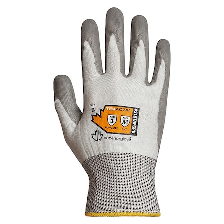Knit Gloves, Cut Level A4, Dipped, Polyurethane, Smooth, M 1 PR MPN:S18TAFGPU-8