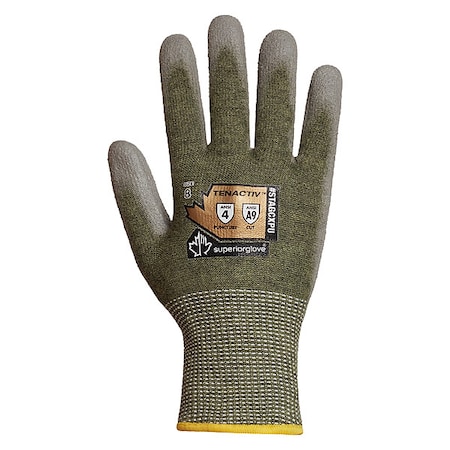 Knit Gloves, Cut Level A9, Dipped, Polyurethane, Smooth, XL 1 PR MPN:STAGCXPU-10