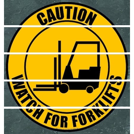 Floor Sign, Superior Mark, Caution - Watch for Forklift, 17.5in MPN:SMFS1136