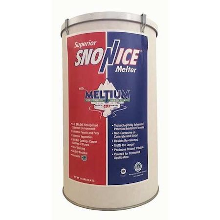 Sno N Ice Melt 100 lb. Drum, Full TL MPN:SU100DR-FT