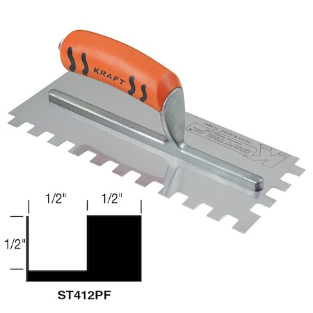 Trowel, Sqr Notch, For Lrg Ceramic/Quarry MPN:ST412PF