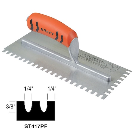 Trowel, U-Notch, 11in. L x 4-1/2in. W MPN:ST417PF