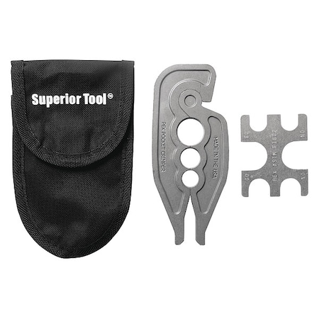 Manual PEX Crimp Tool, For 3/8 in to 3/4 in Black Copper Ring Pipe MPN:7100