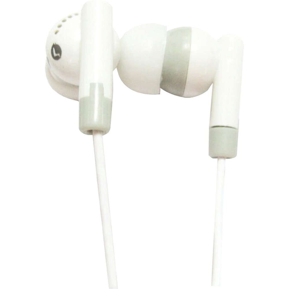 IQ Sound Digital Stereo Earphones - Stereo - Mini-phone (3.5mm) - Wired - 20 Hz to 20 kHz - Earbud - Binaural - In-ear - 3.50 ft Cable - White MPN:IQ-101 WHITE