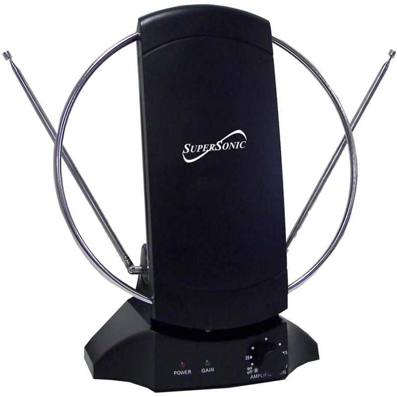 Supersonic SC-605 HDTV and Digital Amplified TV Indoor Antenna - 40Mile - 30dB - Satellite HDTV, Radio Communication - Desktop MPN:SC-605