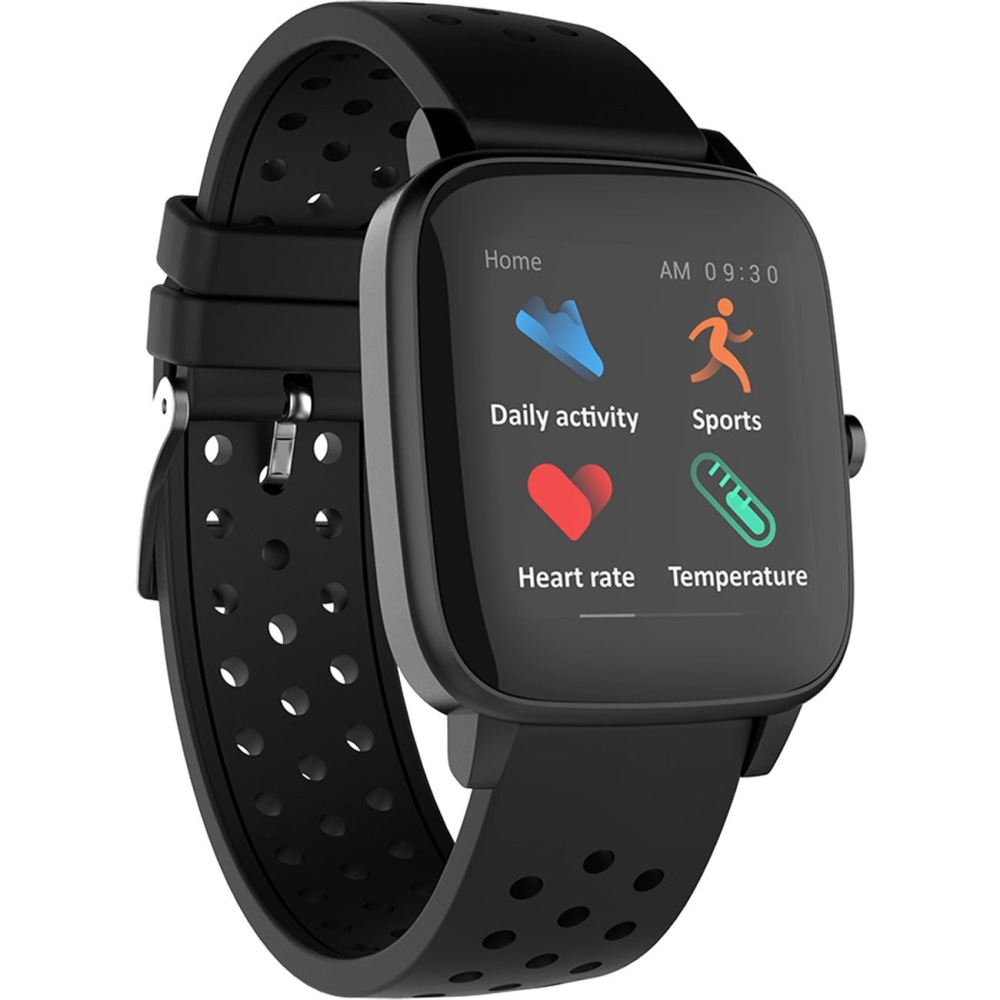 Supersonic 1.4in Touch Screen Smartwatch with Body Temperature Monitor - Black MPN:SC-175SWT