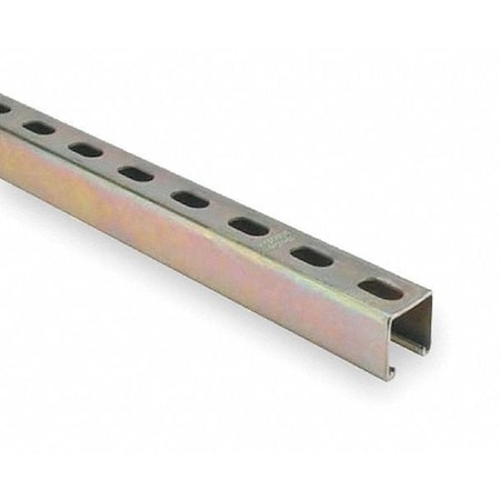 Single Channel Strut, Slotted, Steel, Zinc-Plated, 9/16 in x 1-1/8 in Hole Size, Silver MPN:A1200HS 20