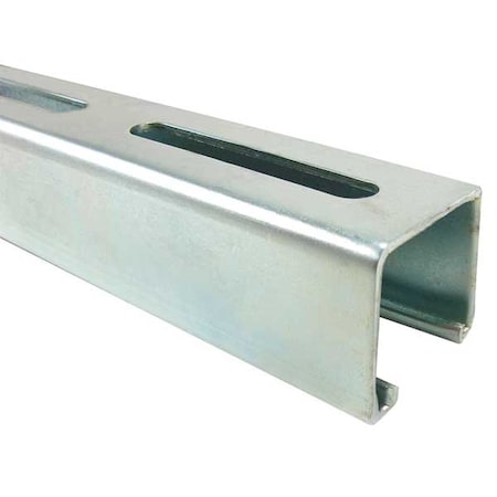 Single Channel Strut, Slotted, 304 Stainless Steel, Polished, 7/16 in x 3 in Hole Size, Silver MPN:A1200S 10SS