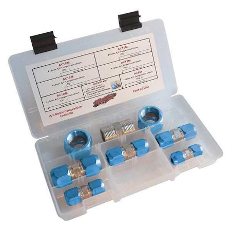 Compression Fitting Kit, Metric, 6 Pieces MPN:AC50M