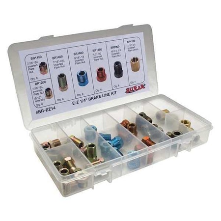Brake Line Fitting, Assortment, 1/4