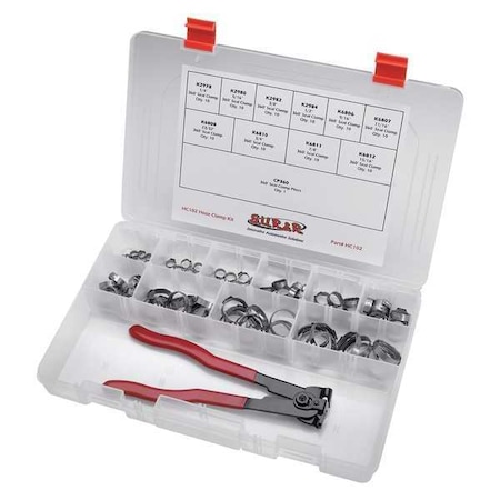 Seal Clamp Kit, 101 Pieces, Fuel Line Type MPN:HC102