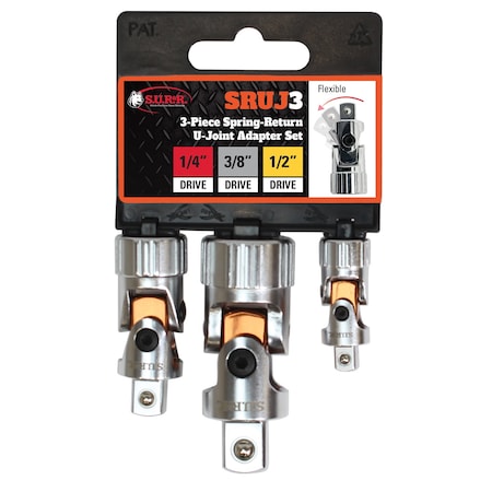 Spring-Return U-JoInt Adapter Set, 3 Pcs MPN:SRUJ3