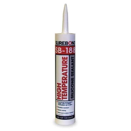 Silicone Sealant, 10 oz, Cartridge, Clear, Silicone Base, SB-188 MPN:SB-188 T Clear